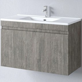Έπιπλο Μπάνιου Πάγκος Με Νιπτήρα Omega S3BOM100BER 100x45x60cm Berlin Grey Porcelain,Melamine