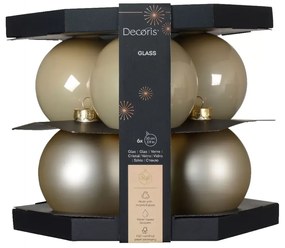 Beauty Home ΓΥΑΛΙΝΕΣ ΜΠΑΛΕΣ ΣΑΜΠΑΝΙ 6 CM ΣΕΤ 12 ΤΜΧ