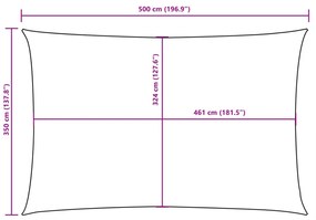 Πανί Σκίασης Ορθογώνιο Μαύρο 3,5 x 5 μ. από Ύφασμα Oxford 135765