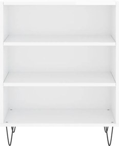 vidaXL Ραφιέρα Γυαλιστερή Λευκή 57 x 35 x 70 εκ. από Επεξεργ. Ξύλο