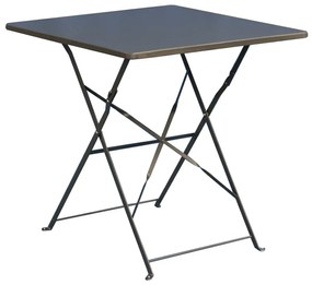 Τραπέζι Πτυσσόμενο ALMA Ανθρακί Μέταλλο 70x70x73cm