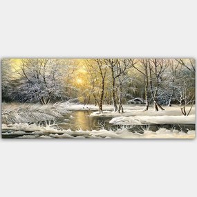 Πίνακας Καμβάς 451ERN1401 120x50cm Multi Wallity Οριζόντιοι Ξύλο, Καμβάς