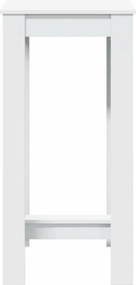 vidaXL Τραπέζι Μπαρ Λευκό 51x50x103,5 εκ. Επεξ. Ξύλο