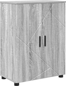 vidaXL Ντουλάπι Μπάνιου Γκρίζο Σονομα 60 x 35 x 80 εκ