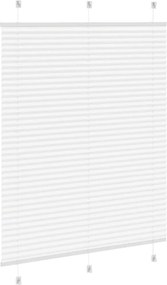 vidaXL Πλισέ περσίδα Λευκό 110x100 cm Πλάτος υφάσματος 109,4 cm