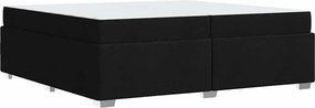 vidaXL Σκελετός Κρεβατιού με στρώμα Μαύρο 200 x 200 cm ύφασμα
