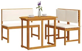 vidaXL Σετ Μπιστρό Κήπου 3 pcs Καφέ Μασίφ ξύλο ακακίας