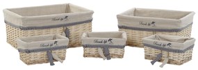 Σετ Καλαθιών DKD Home Decor Σπείρες Μεσογείακός 48 x 38 x 13 cm