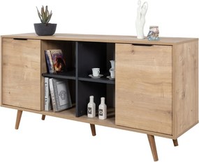 Κονσόλα Sapphire Δρυς / Ανθρακί PRAGRIR 160x44x18