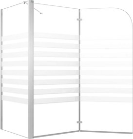 vidaXL Καμπίνα Μπανιέρας 120x68x130 εκ. Ψημένο Γυαλί Ριγέ