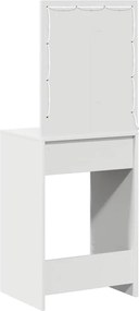 vidaXL Τραπέζι περιποίησης Λευκό 50 x 41 x 135 εκ Επεξεργασμένο ξύλο