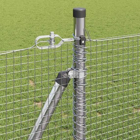 vidaXL Συρματόπλεγμα με Σκυρόδεμα 25 x 0,8 m Γαλβανισμένος Χάλυβας