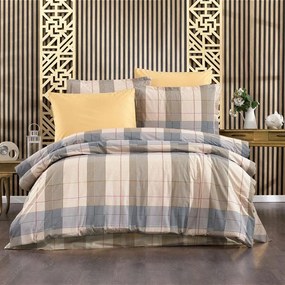 Σεντόνια Αντιγόνη 340 (Σετ 4τμχ) Beige DimCol Υπέρδιπλo 220x240cm 100% Βαμβακερή Φανέλα