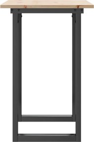 vidaXL Τραπέζι Τραπεζαρίας Πλαίσιο Ο Μασίφ Πεύκο/Ατσάλι