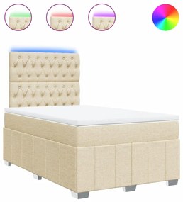 ΚΡΕΒΑΤΙ BOXSPRING ΜΕ ΣΤΡΩΜΑ ΚΡΕΜ 120X190 ΕΚ. ΥΦΑΣΜΑΤΙΝΟ 3293919