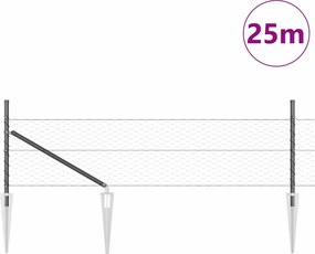 vidaXL Στύλος Περιφράξεων Γκρι 25 x 0,4 m (36 mm πλέγμα)