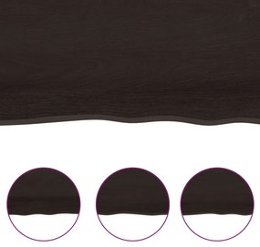 vidaXL Ράφι Τοίχου Σκούρο Καφέ 60x40x(2-4) εκ. Επεξ. Μασίφ Ξύλο Δρυός