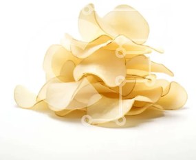 Σετ των 2 Intra Συλλεκτικό Ξύλινο Παζλ Plywood 4mm - Σωρός από πατατάκια σε λευκό φόντο Σε Ξύλινο Κουτί - Διαστάσεις: 10x10 cm – 25 κομμάτια