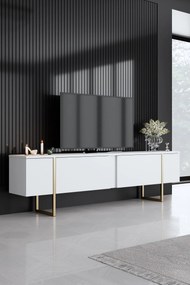 Σύνθετο Σαλονιού Λευκό / Χρυσό FOEN 160x35x80