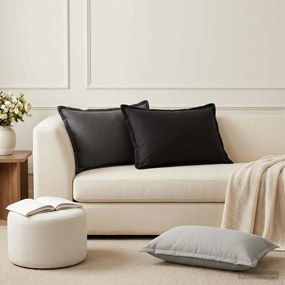 vidaXL Κάλυμμα Μαξιλαριού 2 τμχ. HOUTEN Ανθρακί 50 x 75 cm Πολυεστέρας