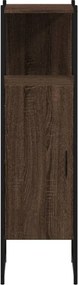 vidaXL Ντουλάπι Μπάνιου Καφέ Δρυς 33x33x120,5 εκ. Επεξεργ. Ξύλο