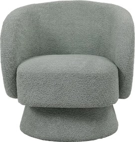 Πολυθρόνα περιστρεφόμενη Kreslo μπουκλέ ύφασμα σε φυστικί απόχρωση 78x81x77εκ 78x81x77 εκ.