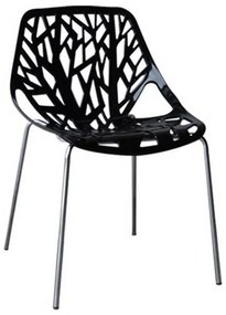 Καρέκλα Linea Black ΕΜ120,2W 54x51x81cm Σετ 6τμχ Μέταλλο,Πολυπροπυλένιο