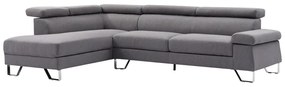 Γωνιακός καναπές Gracious  αριστερή γωνία ύφασμα ανθρακί 257x178x86εκ Model: