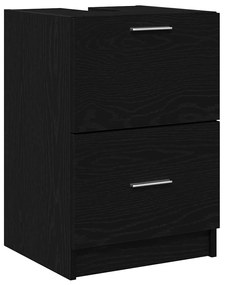 vidaXL Ντουλάπι Νεροχύτη Μαύρη Οξυά 40 x 37 x 59 cm Επεξεργασμένο ξύλο