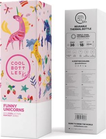 COOL BOTTLES Ανοξείδωτο θερμό Unicorns 350ml