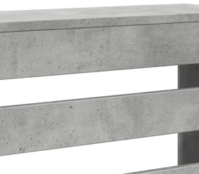 vidaXL Κάλυμμα Καλοριφέρ Γκρι Σκυροδέματος 175x20x82 εκ. Επεξ. Ξύλο