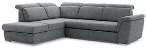 Γωνιακός καναπές-κρεβάτι Milanos ανθρακί 267x103x212cm με αποθηκευτικό χώρο, δεξιά πλευρά BOG6281