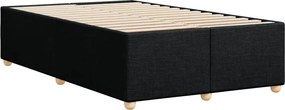 vidaXL Σκελετός Κρεβατιού Χωρίς Στρώμα Μαύρο 120x200 εκ. Υφασμάτινο