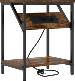 vidaXL Κομοδίνο 2 pcs Καπνιστό Δρύς 38 x 30 x 48 εκ.