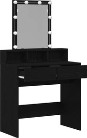 vidaXL Κομμωτήριο Μαύρη δρυς 80 x 41 x 144.5 εκ Επεξεργασμένο Ξύλο