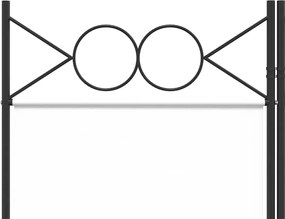 vidaXL Διαχωριστικό Δωματίου με 5 Πάνελ Λευκό 200x220 εκ. από Ύφασμα