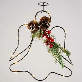 Χριστουγεννιάτικο Διακοσμητικό Κρεμαστό Angel Led X09251105 24,5x30,5cm Με Μπαταρίες Multi Aca