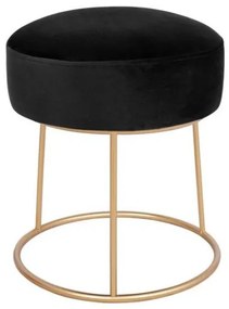 ΣΚΑΜΠΟ KARLO ΜΑΥΡΟ ΒΕΛΟΥΔΟ ΜΕ ΧΡΥΣΗ ΒΑΣΗ HM8411.04 Φ36x38Υ εκ.
