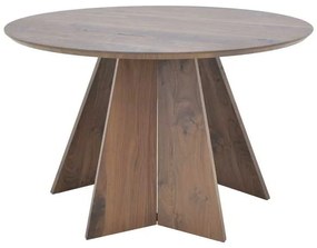Τραπέζι Bibble pakoworld mdf σε καρυδί απόχρωση Φ120x76εκ