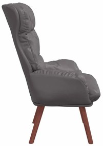 vidaXL Χαλαρωτική Πολυθρόνα Γκρι 69 x 74 x 93 εκ. Τεχνητό δέρμα