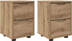 vidaXL Κομοδίνα 2 τμχ. Artisan Oak 30,5 x 30 x 43 εκ
