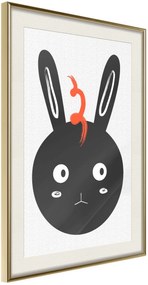 Αφίσα - Surprised Bunny - 30x45 - Χρυσό - Με πασπαρτού