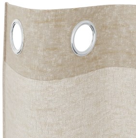 vidaXL Κουρτίνες με κουρτίνες 2 pcs Άμμος 140 x 225 cm Πολυεστέρας
