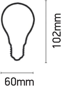 Λαμπτήρας LED Filament InLight E27 A60 8W 2200K Dimmable