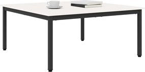 vidaXL Τραπεζάκι σαλονιού Λευκό 100 x 100 x 45 cm Στερεά ξυλεία πεύκου