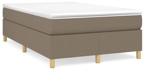 Κρεβάτι Boxspring με Στρώμα Taupe 120x190 εκ. Υφασμάτινο - Μπεζ-Γκρι