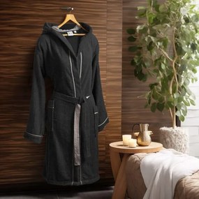 Beauty Home Μπουρνούζι με κουκούλα Art 3424 Μαύρο