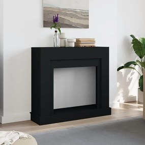 vidaXL Πλαίσιο Τζακιού Μαύρο 100x30x87,5 εκ. από Επεξ. Ξύλο