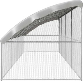 vidaXL Κλουβί για κότες 4 pcs Ασημί 800 x 200 x 200 εκ.