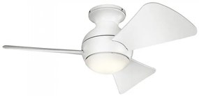 Ανεμιστήρας Οροφής 53,8W Φωτιστικό LED 10W ΙΡ23 Τηλεχειριστήριο Sola Elstead Lighting KLF-SOLA-34-WHT Λευκό